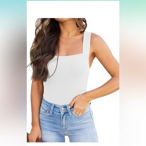 REORIA Womens Sexy Square Neck  Tank Tops Bodysuits Clubwear never worn